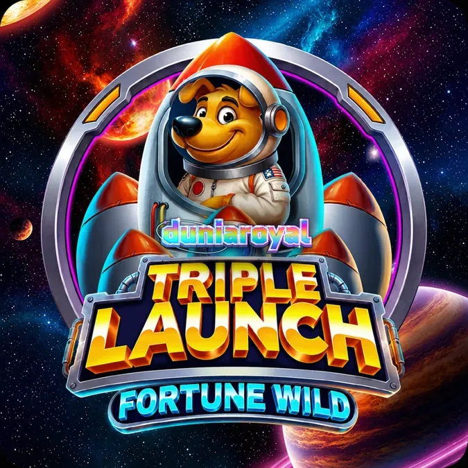 Tampilan antarmuka slot Triple Launch Fortune Wild dengan fitur roket progresif